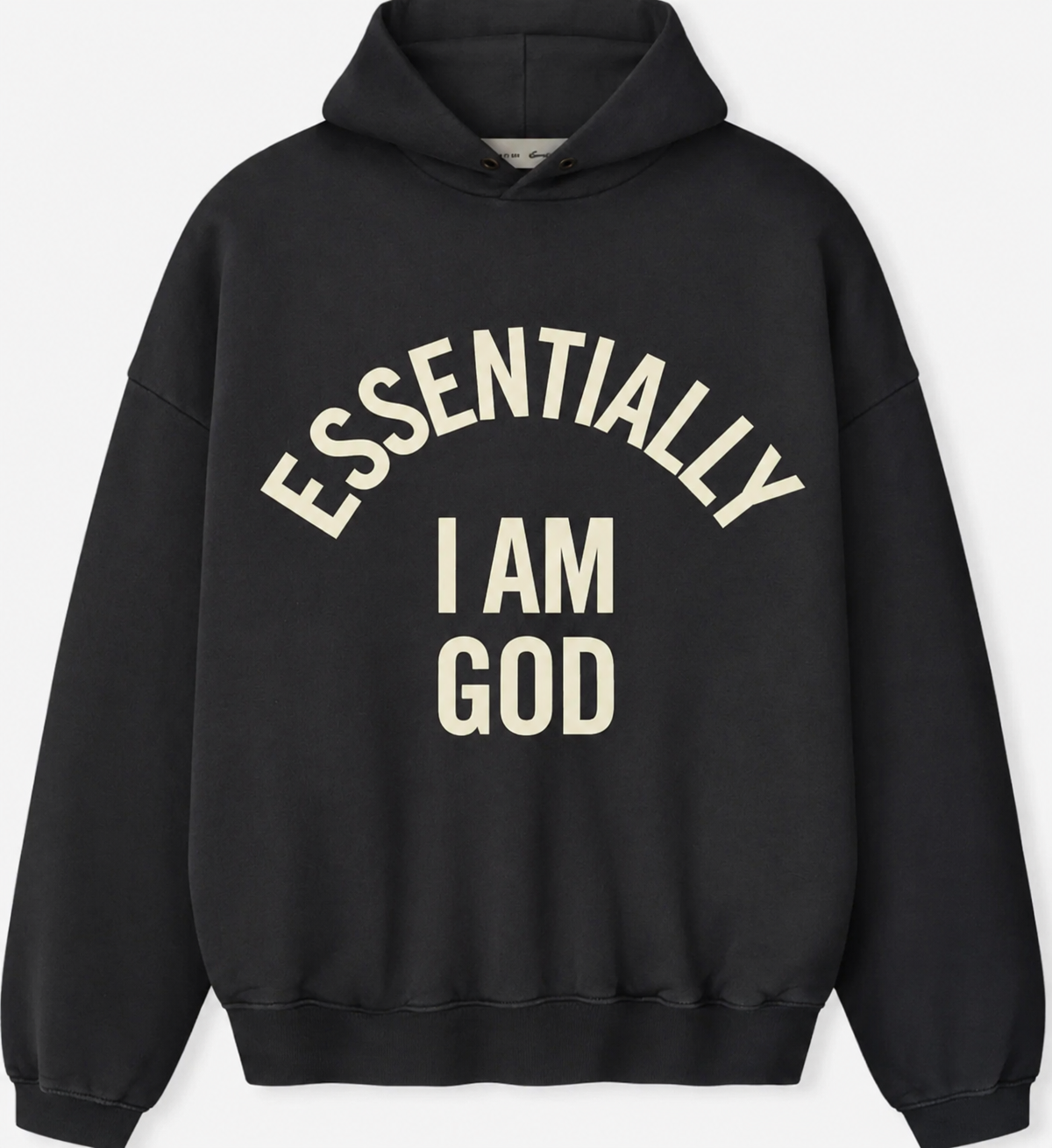 Black Essentially I Am God heavyweight hoodie