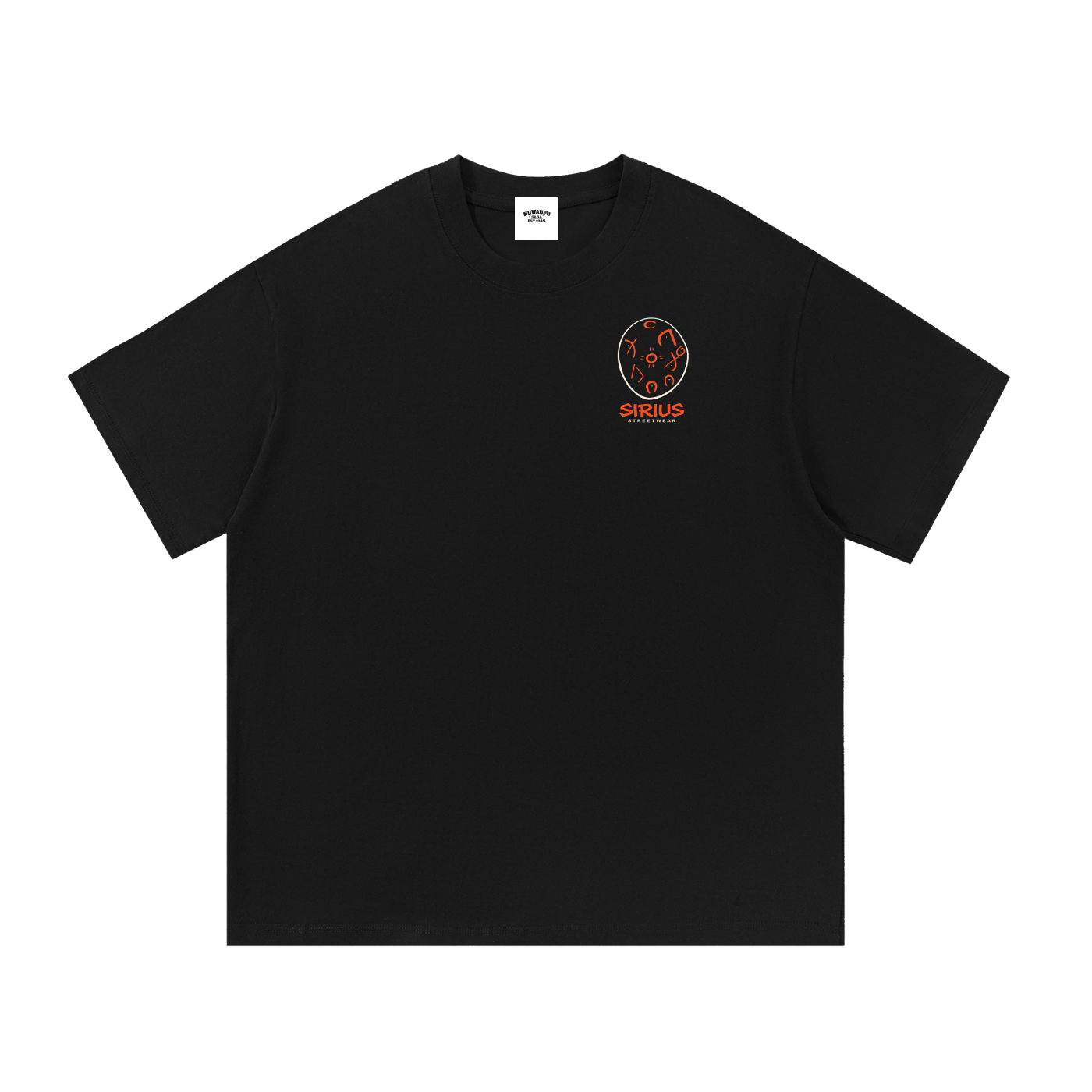 Black Sirius Streetwear T-shirt front